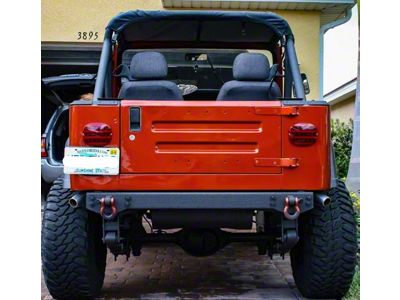 Affordable Offroad Flush Rear Bumper; Black (87-06 Jeep Wrangler YJ & TJ)