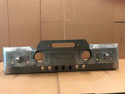 Affordable Offroad Winch Front Bumper; Black (07-18 Jeep Wrangler JK)