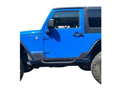 Affordable Offroad Lower Body Armor with Rock Sliders; Black (07-18 Jeep Wrangler JK 2-Door)