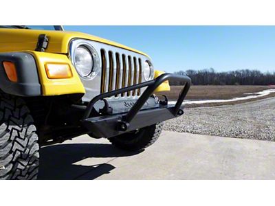 Affordable Offroad PreRunner Front Bumper; Black (76-06 Jeep CJ7, Wrangler YJ & TJ)