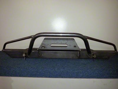 Affordable Offroad PreRunner Front Winch Bumper and Rear Bumper; Bare Metal (76-06 Jeep CJ7, Wrangler YJ & TJ)