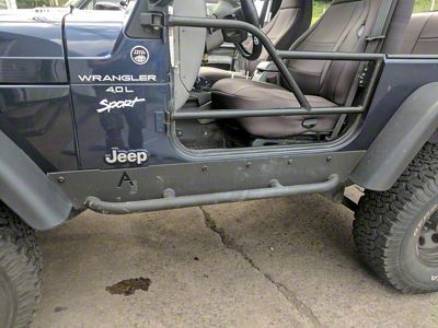 Affordable Offroad Rock Sliders; Black (97-06 Jeep Wrangler TJ)