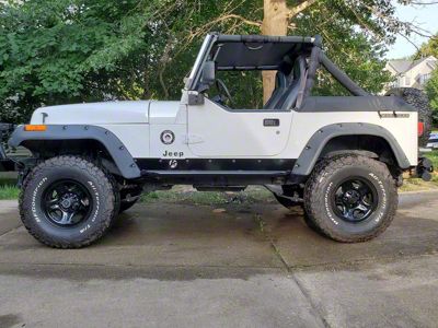 Affordable Offroad Rock Sliders; Black (87-95 Jeep Wrangler YJ)