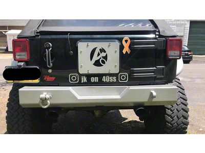 Affordable Offroad Shorty Rear Bumper; Black (07-18 Jeep Wrangler JK)