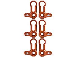 Agency 6 Billet Aluminum Freedom Top Locks; Orange; Set of 6 (18-26 Jeep Wrangler JL)