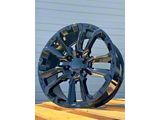 120 Gloss Black 6-Lug Wheel; 22x9; 28mm Offset (25-26 4Runner)