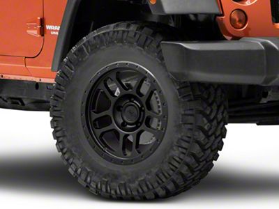AGP Wheels Trux Matte Black Wheel; 17x9; -12mm Offset (07-18 Jeep Wrangler JK)