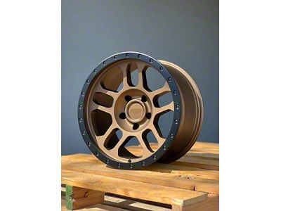 AGP Wheels Trux Bronze with Matte Black Ring Wheel; 17x9; -12mm Offset (18-25 Jeep Wrangler JL)