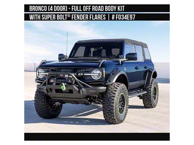 Air Design Full Off-Road Body Kit; Satin Black (21-26 Bronco 4-Door, Excluding Raptor)