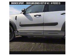 Air Design Door Moldings; Satin Black (21-26 Bronco Sport)