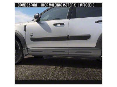 Air Design Door Moldings; Satin Black (21-26 Bronco Sport)
