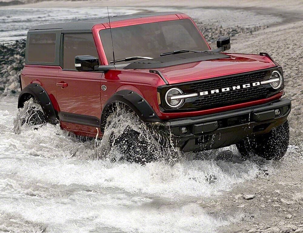 Air Design Bronco Super Bolt Fender Flares; Satin Black FO34E23 (2124 Bronco 2Door) Free