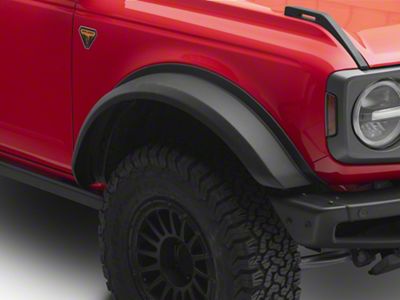 Air Design Wide Fender Flares; Satin Black (21-25 Bronco 4-Door, Excluding Raptor)