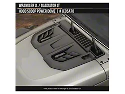 Air Design Hood Scoop; Satin Black (20-26 Jeep Gladiator JT, Excluding Mojave)