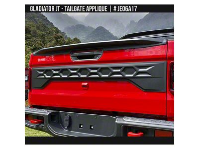 Air Design Tailgate Applique; Satin Black (20-26 Jeep Gladiator JT)