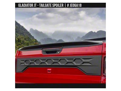 Air Design Tailgate Spoiler; Satin Black (20-26 Jeep Gladiator JT)