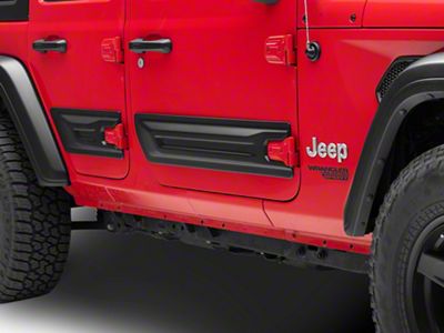 Air Design Door Rocker Panels; Satin Black (18-25 Jeep Wrangler JL 4-Door)