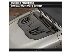 Air Design Hood Scoop; Satin Black (18-26 Jeep Wrangler JL Excluding Rubicon)