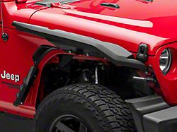 Air Design Racer High Top Fender Flares with Mud Flaps and DRL; Satin Black (18-26 Jeep Wrangler JL)