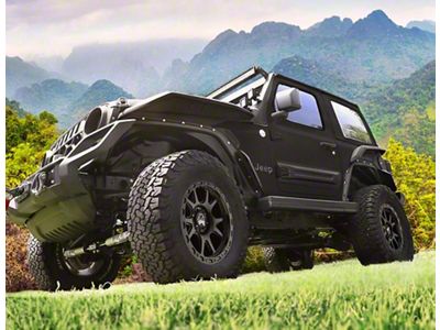 Air Design Racer High Top Full Body Kit; Satin Black (18-25 Jeep Wrangler JL 2-Door)