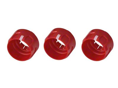 AJT Design Interior Climate Knobs; Red (11-18 Jeep Wrangler JK)