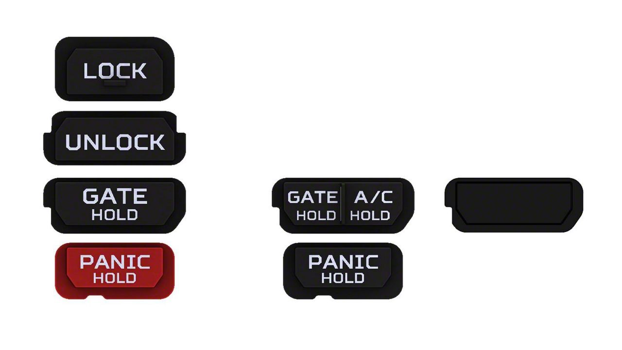 AJT Design Tacoma Extra Button Set for AJT Injection Key Fob; Black ...