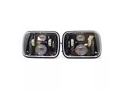 All Terrain Concepts 5x7-Inch Vader II Series Headlights; Black Housing; Clear Lens (84-01 Jeep Cherokee XJ)