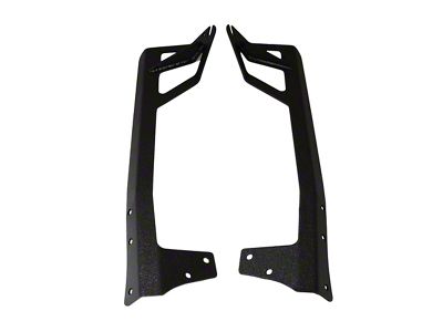 All Terrain Concepts 50-Inch Windshield Light Bar Brackets; Black (20-25 Jeep Gladiator JT)