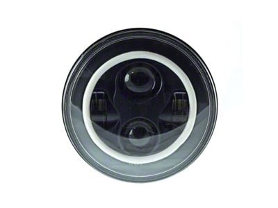 All Terrain Concepts 7-Inch RGB Series Headlights; Black Housing; Clear Lens (76-86 Jeep CJ7; 97-18 Jeep Wrangler TJ & JK)