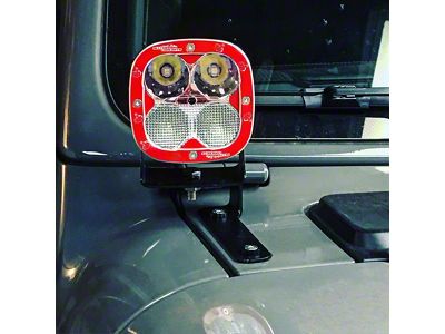 All Terrain Concepts Ditch Light Bracket; Black (18-25 Jeep Wrangler JL)