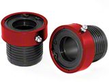 Alloy USA Front Axle Tube Seals; Red (93-98 Jeep Grand Cherokee ZJ)