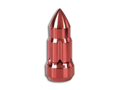 Alloy USA Red Bullet Style Lugs; 1/2-Inch x 20 (76-18 Jeep CJ5, CJ7, Wrangler YJ, TJ & JK)