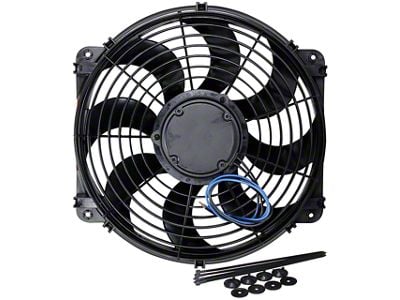 Allstar Performance Electric Fan with 13-Inch Curved Blade; 1350 CFM (Universal; Some Adaptation May Be Required)