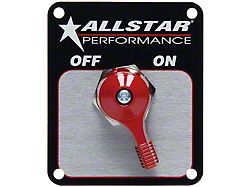 Allstar Performance Battery Disconnect Switch with Panel; Single Pole (Universal; Some Adaptation May Be Required)