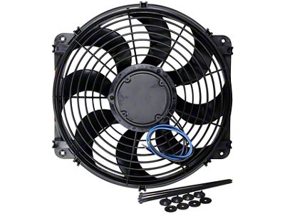 Allstar Performance Electric Fan with 13-Inch Curved Blade; 1350 CFM (Universal; Some Adaptation May Be Required)