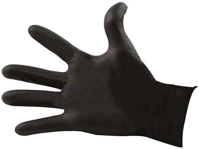 Allstar Performance Black Nitrile Gloves; Large; 100-Count