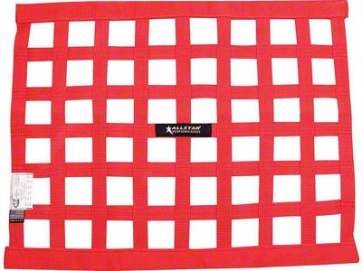 Allstar Performance Ribbon Style SFI Window Net; 18x24-inch; Red (Universal; Some Adaptation May Be Required)