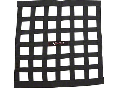 Allstar Performance Ribbon Style Window Net; 18x18-Inch; Black (Universal; Some Adaptation May Be Required)