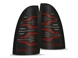 AlphaRex LUXX-Series LED Tail Lights; Alpha-Black Housing; Clear Lens (03-09 4Runner)