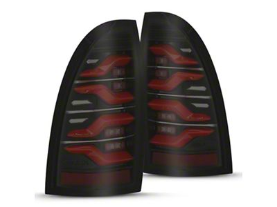 AlphaRex LUXX-Series LED Tail Lights; Alpha-Black Housing; Clear Lens (03-09 4Runner)