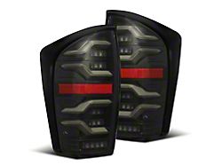 AlphaRex LUXX-Series LED Tail Lights; Black/Red Housing; Smoked Lens (03-09 4Runner)
