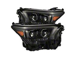 AlphaRex OG-Style LUXX-Series LED Projector Headlights; Alpha Black Housing; Clear Lens (25-26 4Runner)