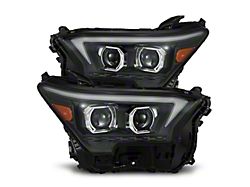 AlphaRex OG-Style LUXX-Series LED Projector Headlights; Black Housing; Clear Lens (25-26 4Runner)