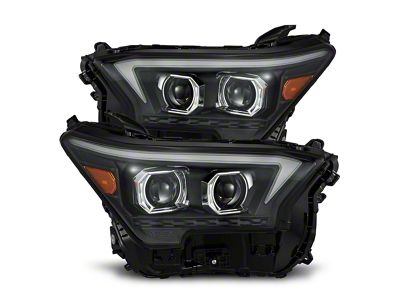 AlphaRex OG-Style LUXX-Series LED Projector Headlights; Black Housing; Clear Lens (25-26 4Runner)