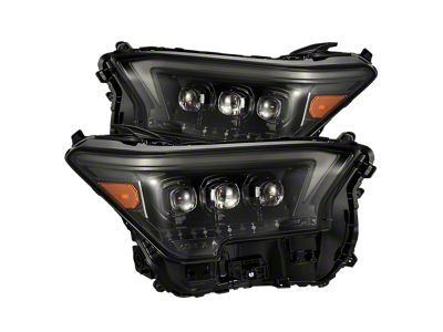 AlphaRex OG-Style NOVA-Series LED Projector Headlights; Alpha Black Housing; Clear Lens (25-26 4Runner)