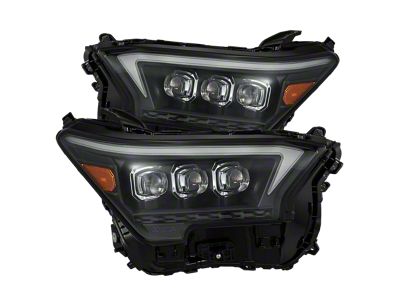 AlphaRex OG-Style NOVA-Series LED Projector Headlights; Black Housing; Clear Lens (25-26 4Runner)