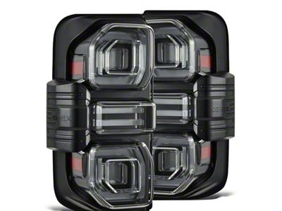 AlphaRex NOVA-Series Prismatic LED Tail Lights; Black Housing; Clear Lens (21-25 Bronco w/ Factory Halogen Tail Lights)