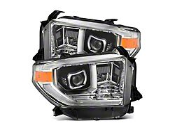 AlphaRex MK II PRO-Series Projector Headlights; Chrome Housing; Clear Lens (14-21 Tundra w/ Factory LED Headlights)