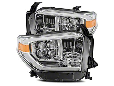 AlphaRex NOVA-Series LED Projector Headlights; Chrome Housing; Clear Lens (14-21 Tundra, Excluding TRD Pro)