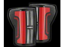 AlphaRex NOVA-Series Prismatic LED Tail Lights; Black/Red Housing; Clear Lens (07-13 Tundra)